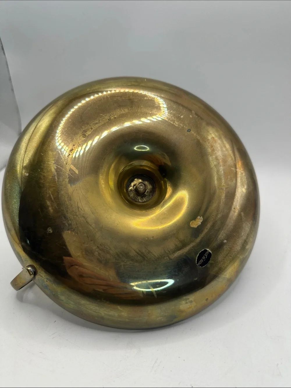 Brass Chamberstick Candle Holder - Handled Tray Style 7” diameter